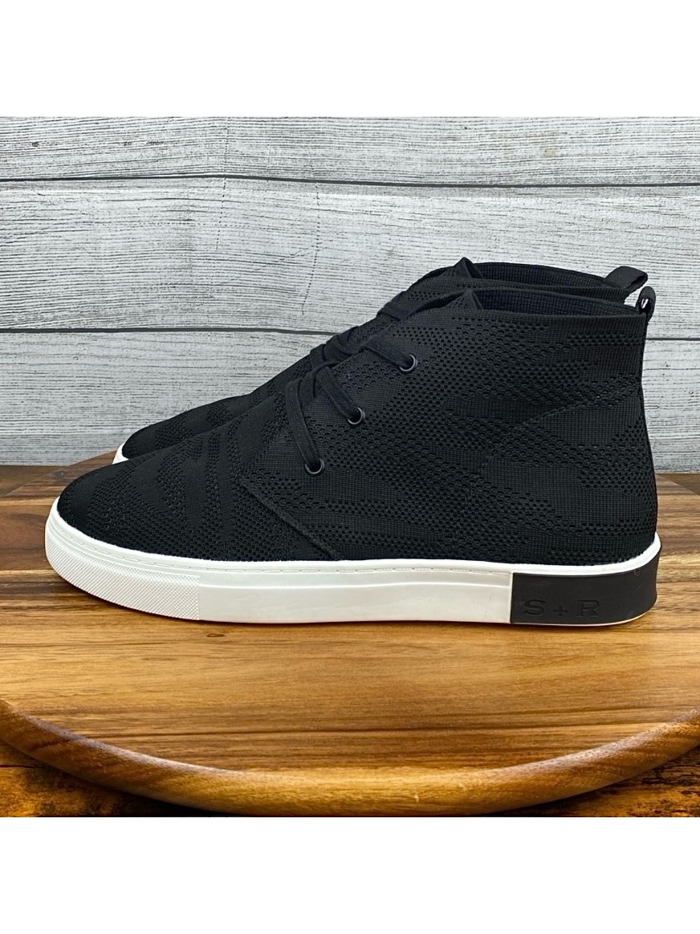 Strauss + Ramm The Chukka Sneaker Black Knit Boot Men’s Shoe Size 11